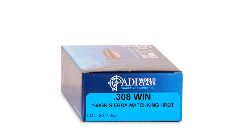 .308 WIN – 168gr Sierra HPBT MatchKing